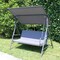 Sunjoy Outdoor Porch Swing, 2 Seat Patio Metal Swing with Adjustable Canopy and Removable Cushion A215012600 - alternate 2