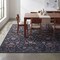 Jonathan Y Primrose Art Nouveau Floral Border Non-Slip Machine-Washable Dark Gray/Multi 4 ft. x 6 ft. Area Rug BTF100A-4 - alternate 1