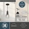 Vaxcel Millie Matte Black Mini Pendant Ceiling Light Smoke Gray Glass P0377 - alternate 3