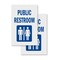 Signmission Public Restroom, Vinyl Decals Only 24 Inch x 36 Inch, Vinyl Decal, 2PK DSB-2436-2PACK-Public Restroom - alternate 1