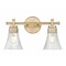 Z-Lite Belle 2-Light Vanity, 16 in W, Modern Gold 7519-2V-MGLD - alternate 2