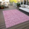 Homeroots 3' X 5' Blush And Ivory Floral Washable Indoor Outdoor Area Rug 581852 - alternate 3