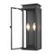 Z-Lite Nova 2 Light Outdoor Wall Light, Black/Clear, 5.5 In W x 16.5 In H 5018S-BK - alternate 3