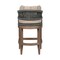 Armen Living Orbit Outdoor Patio 30in Bar Stool in Weathered Eucalyptus Wood with Gray Rope and Taupe Cushions LCORBAEUCTP30 - alternate 4