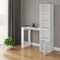 Homeroots 39" White Wood L Shape H-Shape Computer Desk 535152 - alternate 2