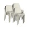 Niche Terrace Plastic Indoor/Outdoor Stacking Chair, for Patio, Cafe, Breakroom, Dining, White Down, 12PK 4100WH12PK - alternate 3