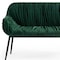 Homeroots 56in Green and Black Velvet Upholstered Dining Bench 473165 - alternate 3