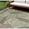Homeroots 6' X 9' Ivory And Green Palm Leaf Indoor Outdoor Area Rug 550177 - alternate 2