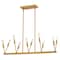 Vaxcel Warwick 10L Brass Contemporary Linear Chandelier Island Pendant Light Fixture H0306 - alternate 1
