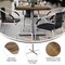 Flash Furniture Commercial All-Weather 36" Square Natural HPL Tabletop-Silver X Base ST-SQ36-NAT-T3030S-GG - alternate 2