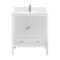 James Martin Vanities Myrrin 30" Sgl Vanity, Bright White w/Sgl Hole 3 CM White Zeus Silestone Top and Matching Backsplash 485-V30-BW-1WZ - alternate 3