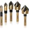 Neiko Countersink Drill Bit Set for Wood and Metal, 1/4'' Tri-Flat Shank, 5 Piece, M2 High Speed Steel 10218A - alternate 1
