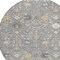 Homeroots 8' Gray Gold And Ivory Round Oriental Washable Indoor Outdoor Area Rug 598048 - alternate 3
