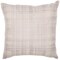 Homeroots 20" Ivory Check Cotton Blend Throw Pillow With Embroidery 549440 - alternate 2