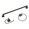 Boston Harbor Manhattan Bath Hardware Set, Aluminum/Steel/Zinc, Venetian Bronze, 3-Piece, For: Bathroom 3603BVB - alternate 1