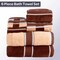Lavish Home 6 Piece Bathroom Towels Set 100% Cotton 2 Bath Sheets, 2 Hand Cloths , and 2 Wash Cloths, Beige 67-0023-T - alternate 2