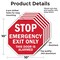 Signmission Exit Sign, Aluminum Metal Signs, 10 in W, 10 in H OC-A-5Pack-10-255 - alternate 2