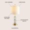 Jonathan Y February 21" Glass/Metal LED Table Lamp, Mercury Glass/Brass Gold JYL1021C - alternate 2