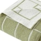 Homeroots 50" X 60" Green and White Fleece Knitted Geometric Plush Throw Blanket 535292 - alternate 2