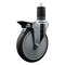 Service Caster 6'' Thermoplastic Rubber Swivel 1-5/8'' Expanding Stem Caster with Brake SCC-EX20S614-TPRB-PLB-158 - alternate 1