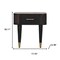 Homeroots 18" Brown Solid Wood Two Drawer Nightstand 701717 - alternate 5