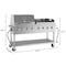 Koolmore 60 in. 8-Burner Commercial Outdoor Propane Gas Grill with 30 in. Roll Dome Cover and 30 in. Griddle CGKIT6-D30G30 - alternate 2