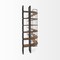 Homeroots 90" Black And Brown Iron and Wood Six Tier Bookcase 380588 - alternate 1