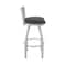 Holland Bar Stool Co Revelle 25in Swivel Counter Stool with Anodized Nickel Finish, Medium Back and Canter Iron Seat 881 - alternate 2