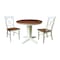 Whitewood Industries Rectangular Extension Dining Table W/ 2 Chairs, 36 in W, 30.1 in L, 48 in H, Parawood, 3 K79-36RXT-23B-C613-2 - alternate 1