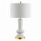 Jonathan Y Ziggy 27" Contemporary Glam Ceramic/Iron LED Table Lamp, White/Gold Painting JYL6607A - alternate 2