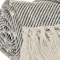 Homeroots Gray Woven Cotton Striped Throw Blanket 478682 - alternate 3