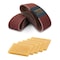 Powertec Sanding Belt Assortment, 4in W, 36in L, 3EA of 60/80/120/150/240/400 Grit, 18PK & 5PK Rubber Eraser 11011-7N - alternate 1