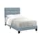 Monarch Specialties Bed, Twin Size, Upholstered, Frame Only, Youth, Teen, Juvenile, Light Blue Velvet, Transitional I 5919T - alternate 1