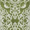 Homeroots 5' X 8' Green And Ivory Damask Washable Indoor Outdoor Area Rug 614426 - alternate 2