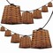 Jonathan Y Quinn 10-Light 10 ft. Classic Vintage LED G40 Square Bamboo Shaded String Lights, Brown JYL8707A - alternate 2