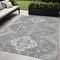Homeroots 5' X 8' Gray And Ivory Medallion Washable Indoor Outdoor Area Rug 589039 - alternate 1