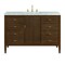 James Martin Vanities Myrrin 48'' Vanity, Mid Century Walnut w/ Jasmine Pearl Silestone Top w/FreePower Wireless Charger 485-V48-WLT-FEJP - alternate 1