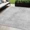 Homeroots 5' X 8' Silver And Gray Abstract Washable Indoor Outdoor Area Rug 587303 - alternate 1