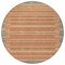 Homeroots 8' Pewter And Gold Round Striped Washable Indoor Outdoor Area Rug 610500 - alternate 3