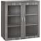 Mayline Glass Display Cabinet, Aberdeen, Gray Stl AGDCLGS - alternate 1