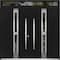 Vdomdoors Metal Double Doors Deux 1755 Black Enamel Opaque Black Glass Top Transom Entry Modern Painted (W72x DEUX1755DEXD-BLK-W72xH96+16-RH-I - alternate 1