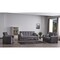 Homeroots 87" Gray Microfiber Convertible Futon Sleeper Sofa And Toss Pillows With Storage 607084 - alternate 2