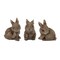 Homeroots Set of Three Brown Resin Bunny Outdoor Statues 721386 - alternate 4