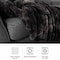 Lavish Home Oversized Ruched Faux Fur Blanket 60x80-Inch Jacquard Faux Fur Queen Throw for Sofas and Beds, Black HT-THROW1-BLK - alternate 2