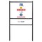M&T Displays Real Estate Yard Sign, Open House Sign, Landscape 24x18 Inch 42 Tall Black Metal-3 Pack URESB0H124X9003 - alternate 1