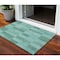 Homeroots 3' X 5' Blue And Aqua Geometric Washable Indoor Outdoor Area Rug 604893 - alternate 1