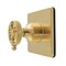 Kingston Brass Single-Handle Six-Way Diverter Valve with Knurled Handle and Square Trim Kit, Brushed Brass KS4047RKX - alternate 1