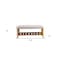Homeroots 40in Light Gray and Brown Upholstered Polyester Bench with Shelves 286429 - alternate 2