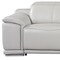Homeroots 134" Light Gray Italian Leather Reclining Metal USB Sofa 720297 - alternate 2