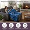Lavish Home Oversized Faux Fur Blanket 60x80-Inch Ruched Polyester Fur Blanket Queen Blanket for Bed, Blue HT-THROW1-BLU - alternate 3